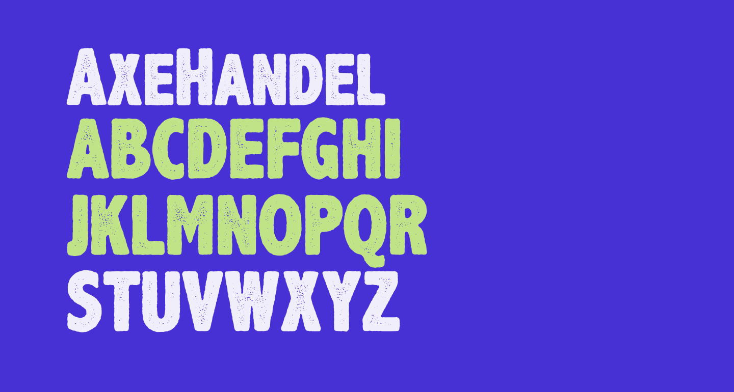 AxeHandel free Font What Font Is