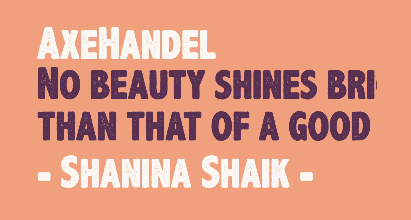 AxeHandel free Font What Font Is