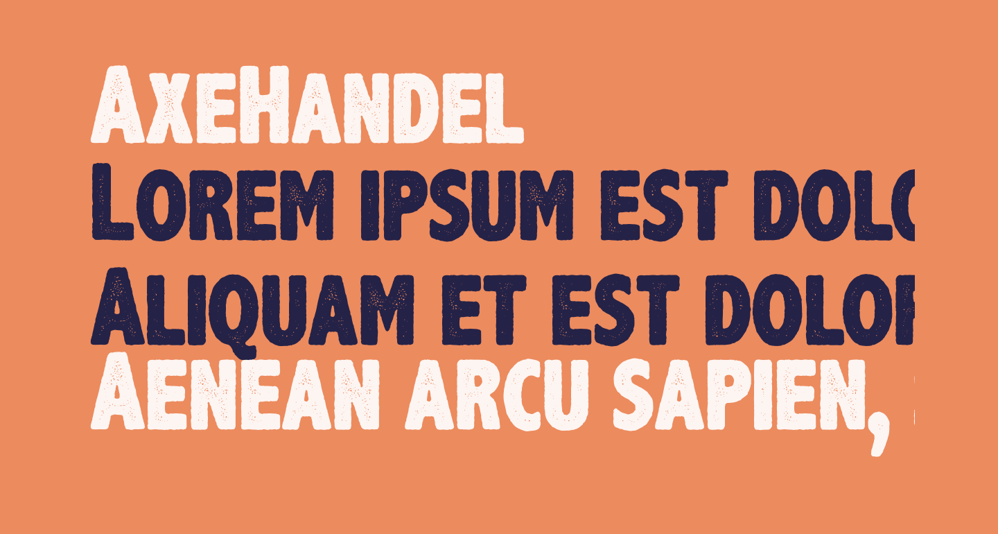 AxeHandel free Font What Font Is