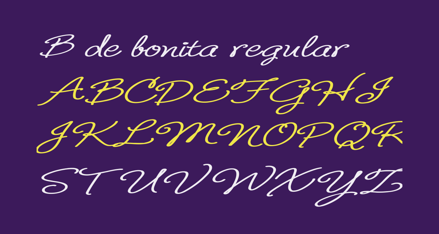 B De Bonita Regular Free Font - What Font Is