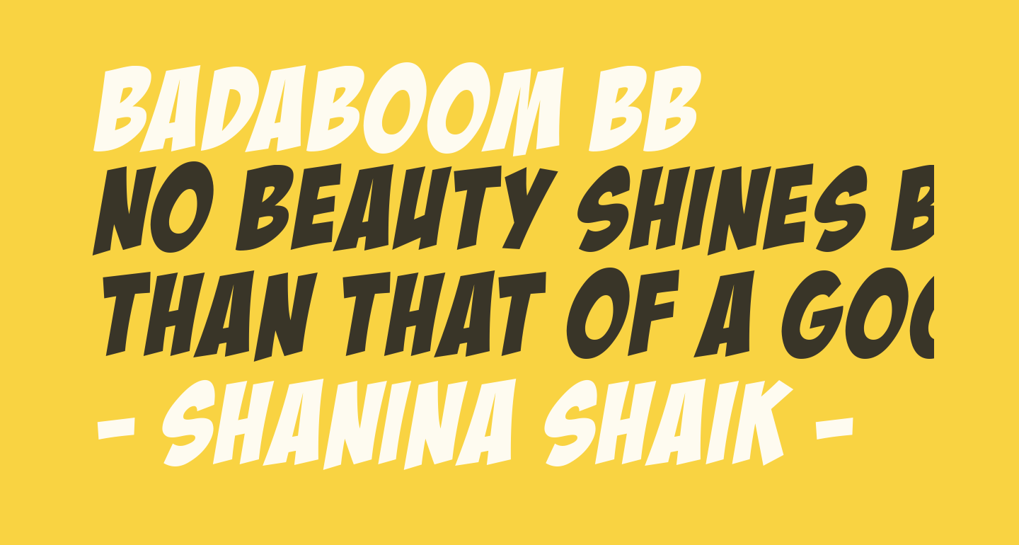 BadaBoom BB Free Font - What Font Is