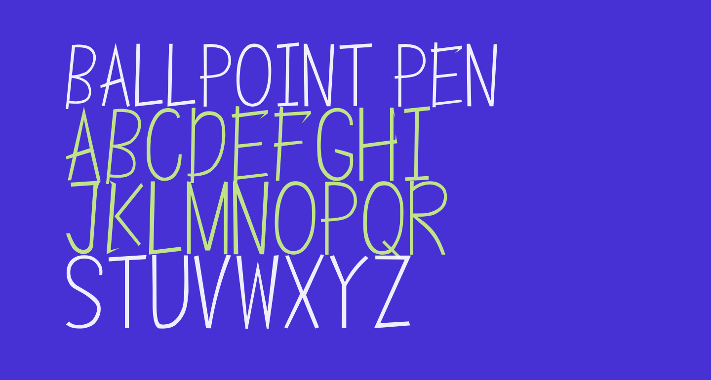Ballpoint Pen free Font What Font Is