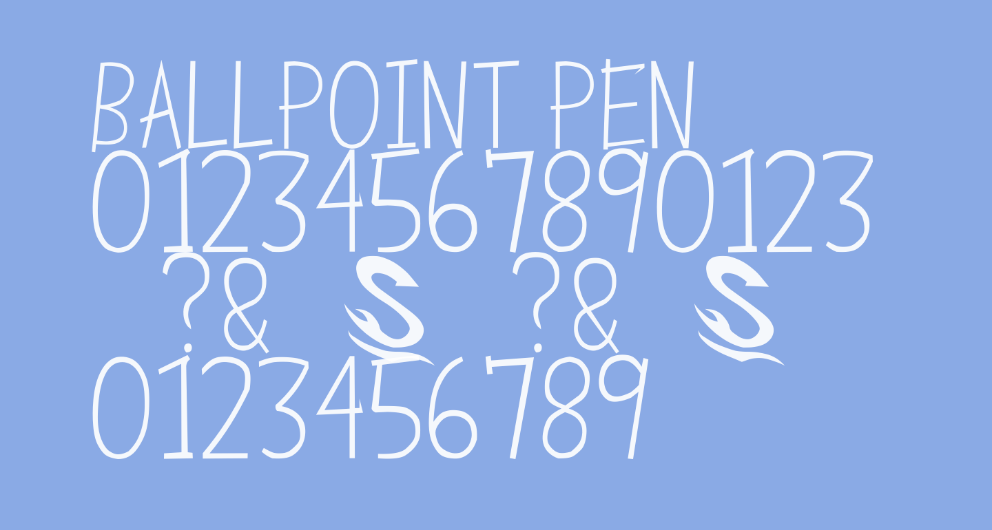 Ballpoint Pen free Font What Font Is