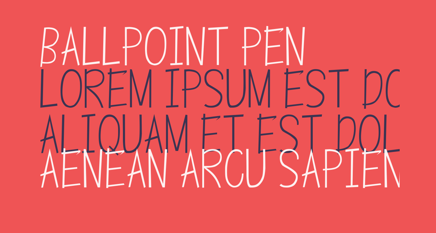 Ballpoint Pen free Font What Font Is