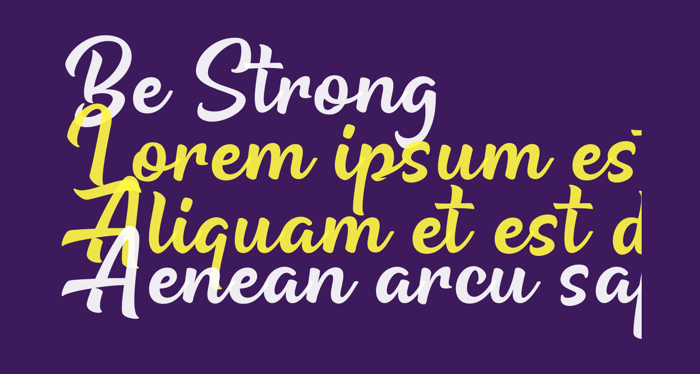 Be Strong Free Font What Font Is