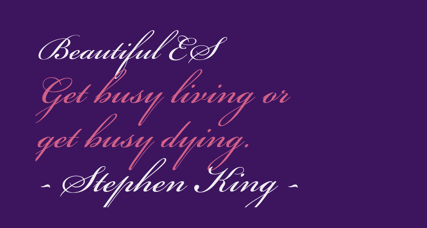 Beautiful ES free Font - What Font Is