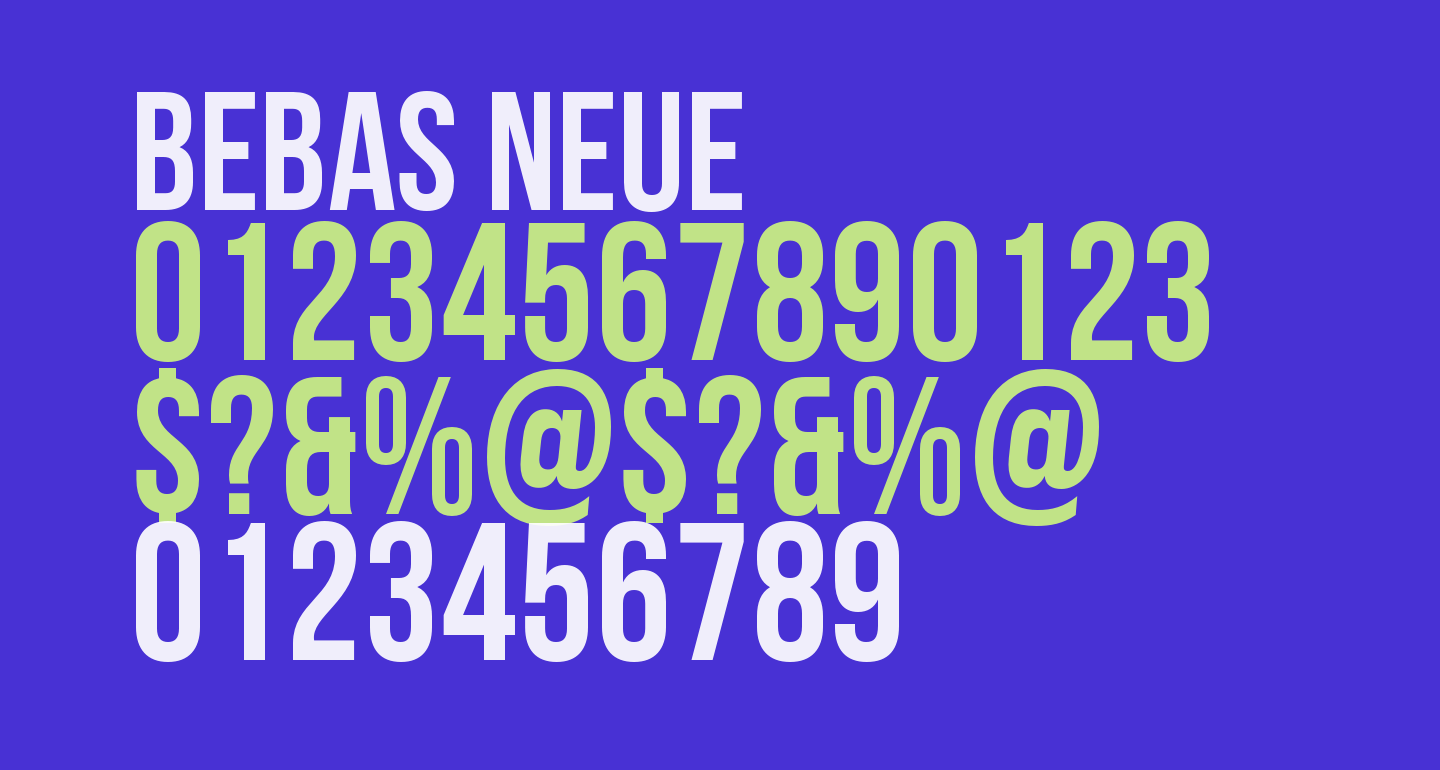 Bebas Neue free Font - What Font Is