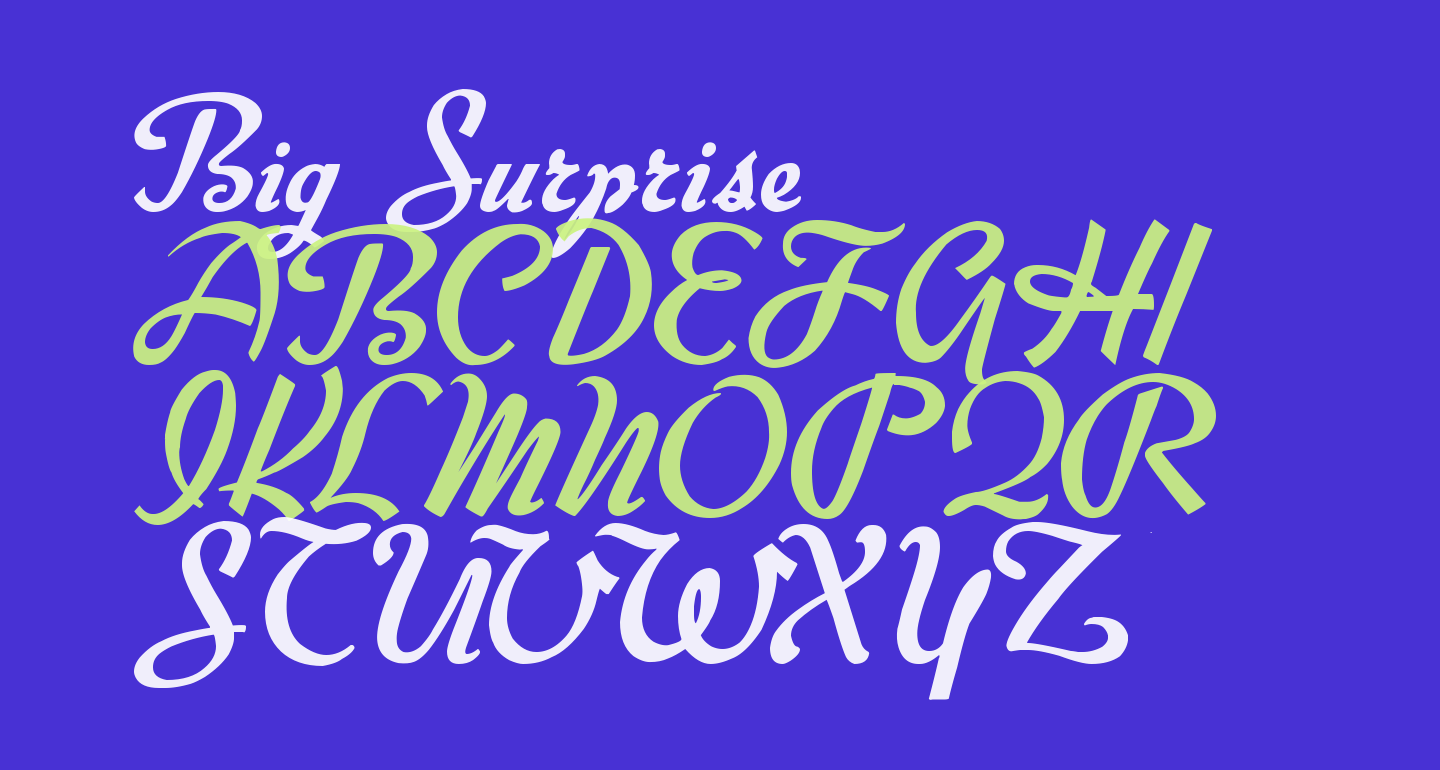 Big Surprise Free Font What Font Is