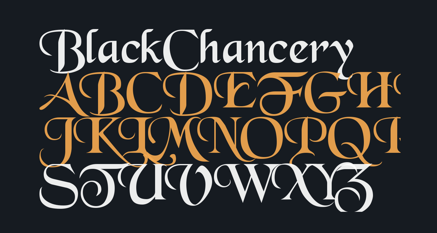 black chancery font free download for mac