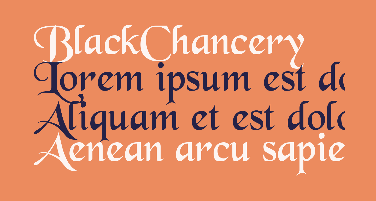 BlackChancery free Font What Font Is