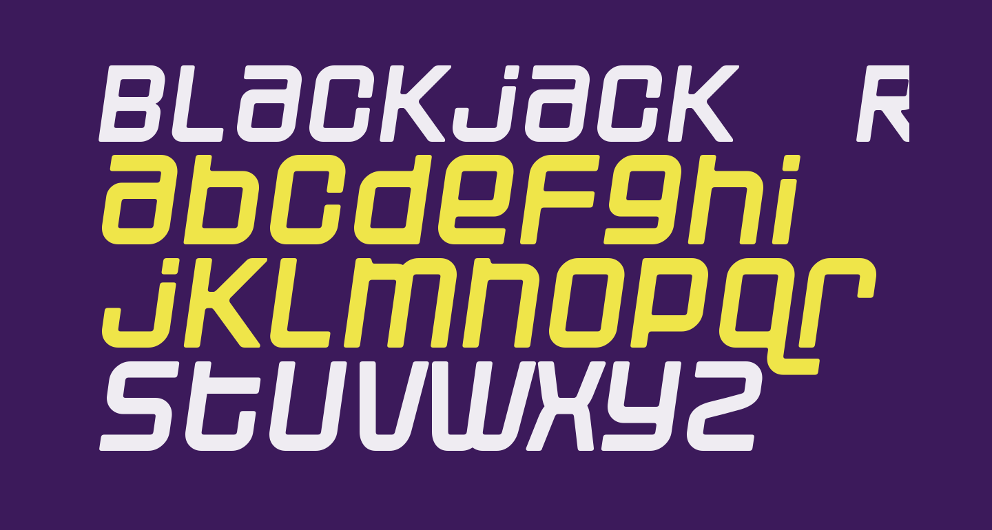 black jack pro font free download