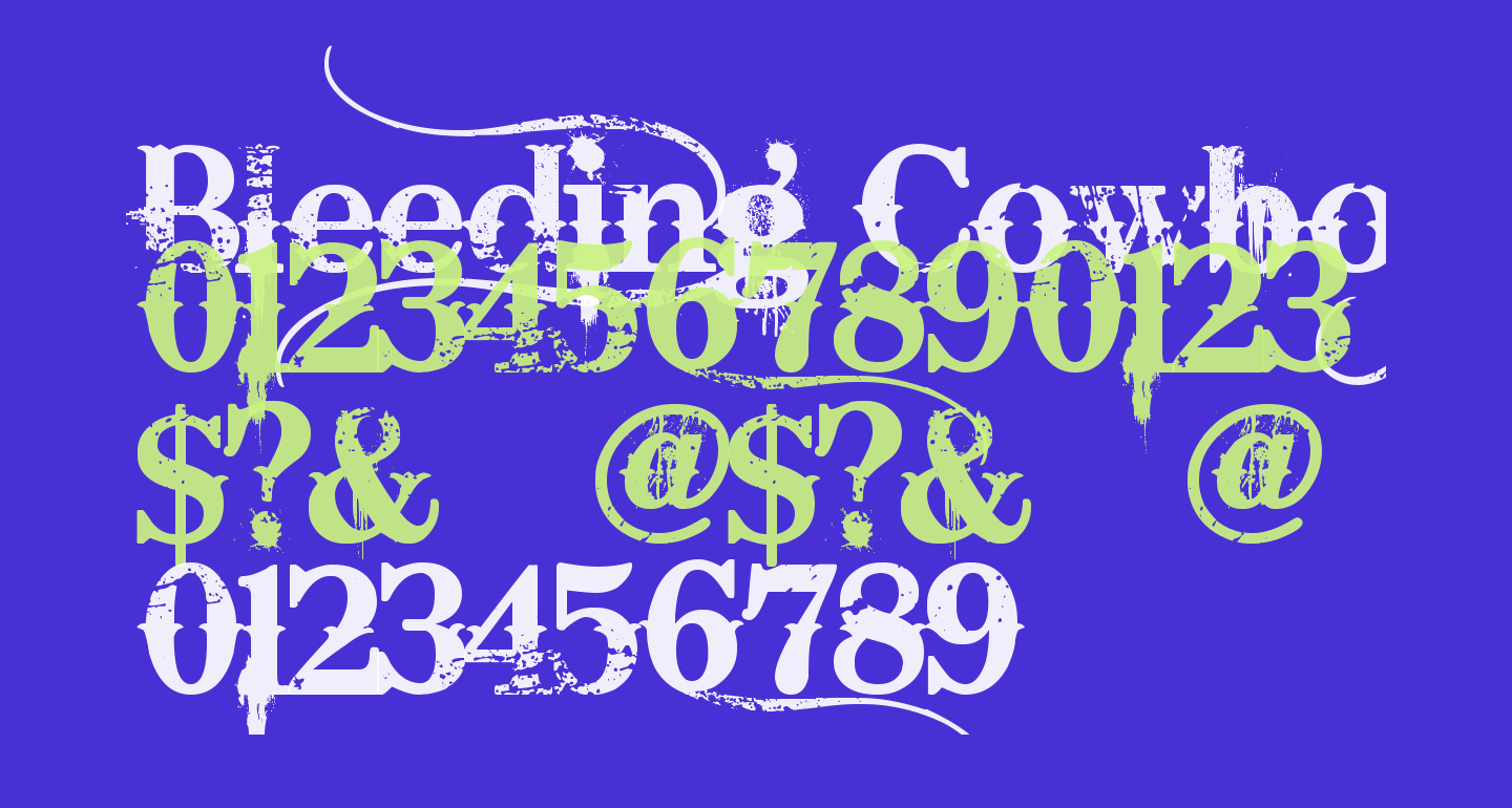 Bleeding Cowboys Free Font - What Font Is