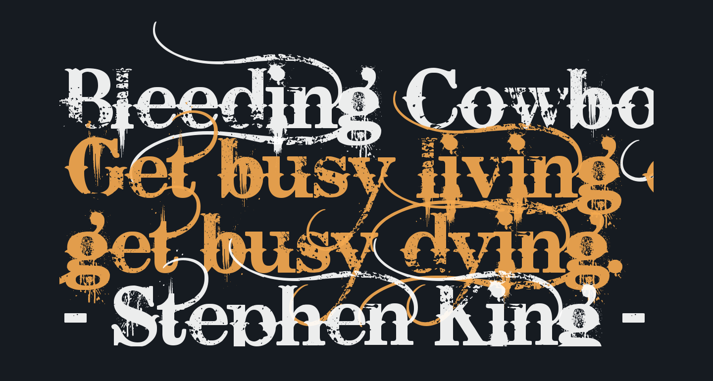 Bleeding Cowboys Free Font - What Font Is