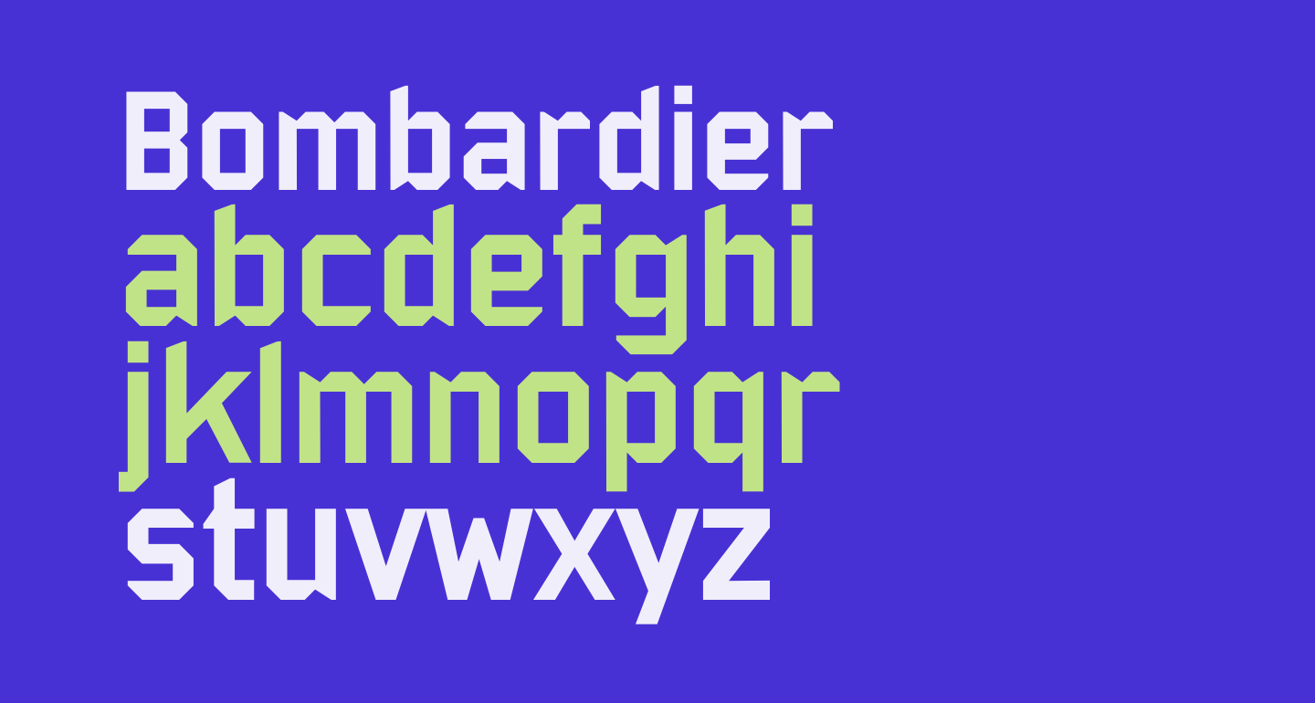 Bombardier free Font What Font Is