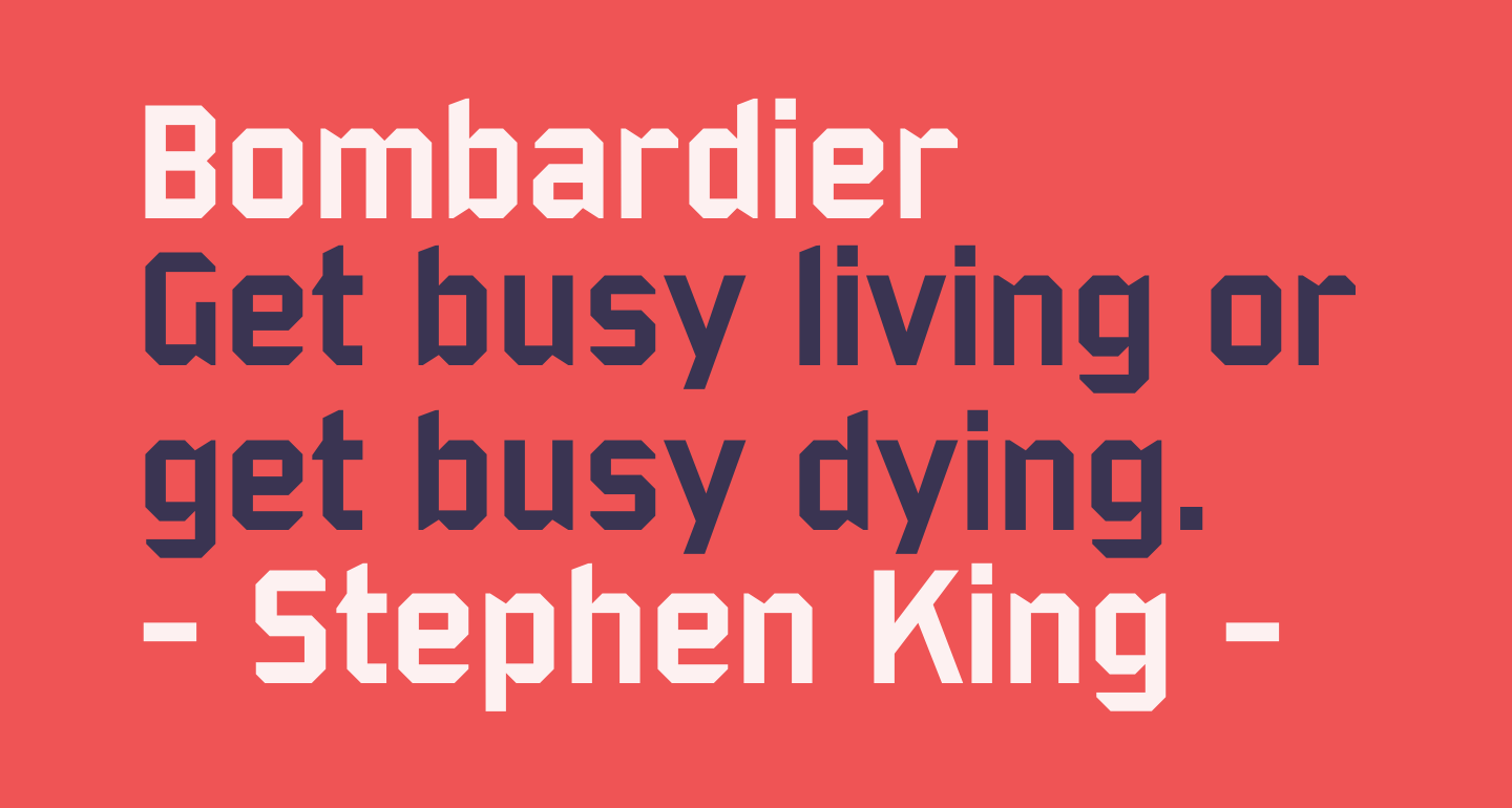 Bombardier free Font What Font Is