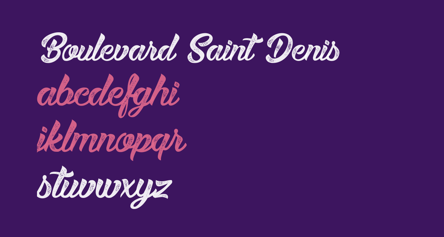 Boulevard Saint Denis free Font What Font Is