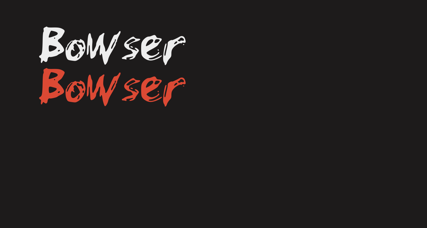 Bowser free font what font is