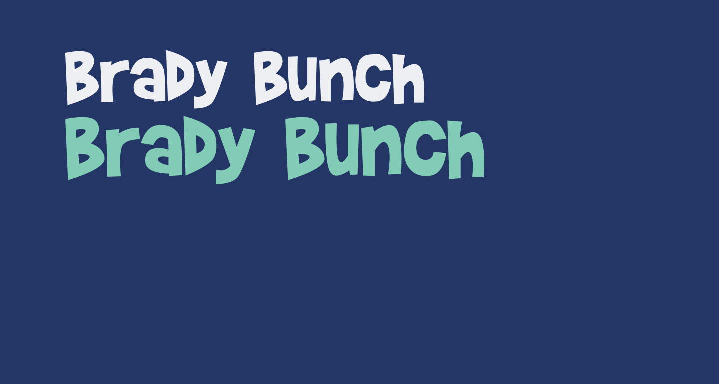 Brady Bunch Free Font What Font Is   FF Brady Bunch Example 1 