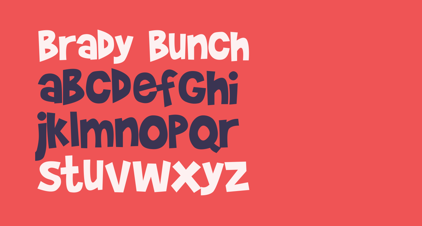 Brady Bunch Free Font What Font Is   FF Brady Bunch Example 2 