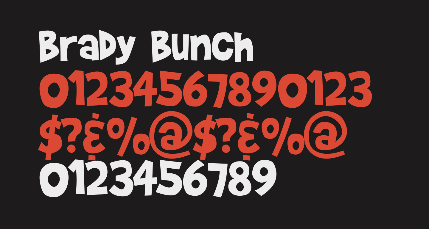 Brady Bunch Free Font What Font Is   FF Brady Bunch Example 4 