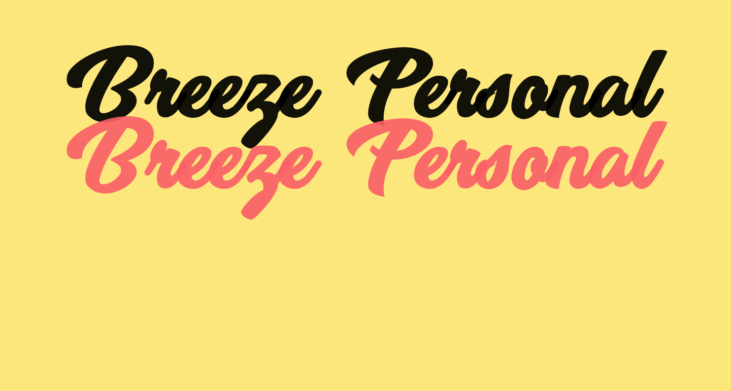 Breeze Personal Use Regular free Font - What Font Is