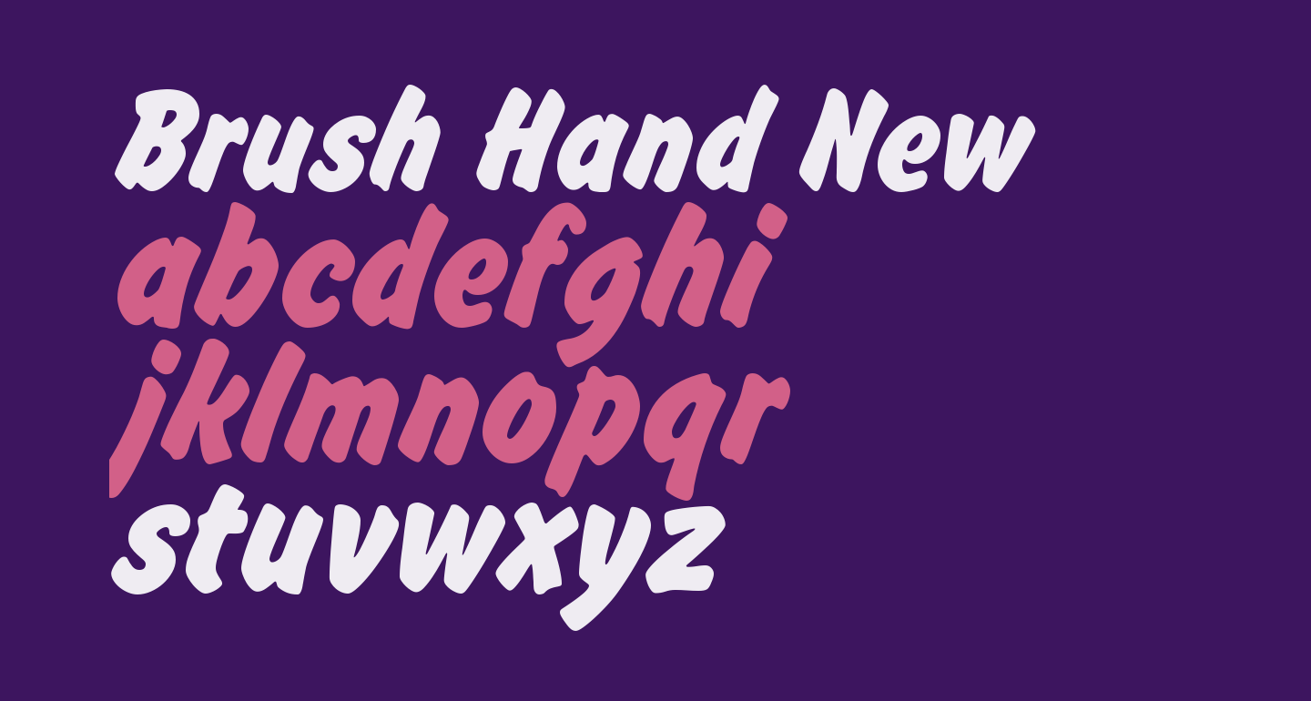 Brush Hand New free Font What Font Is
