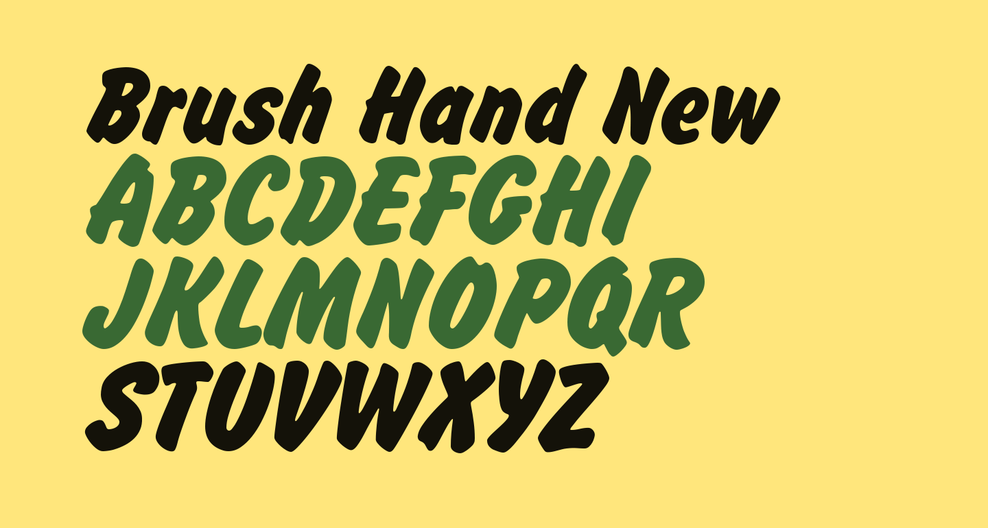 Brush Hand New free Font What Font Is