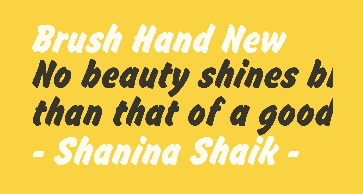 Brush Hand New free Font What Font Is