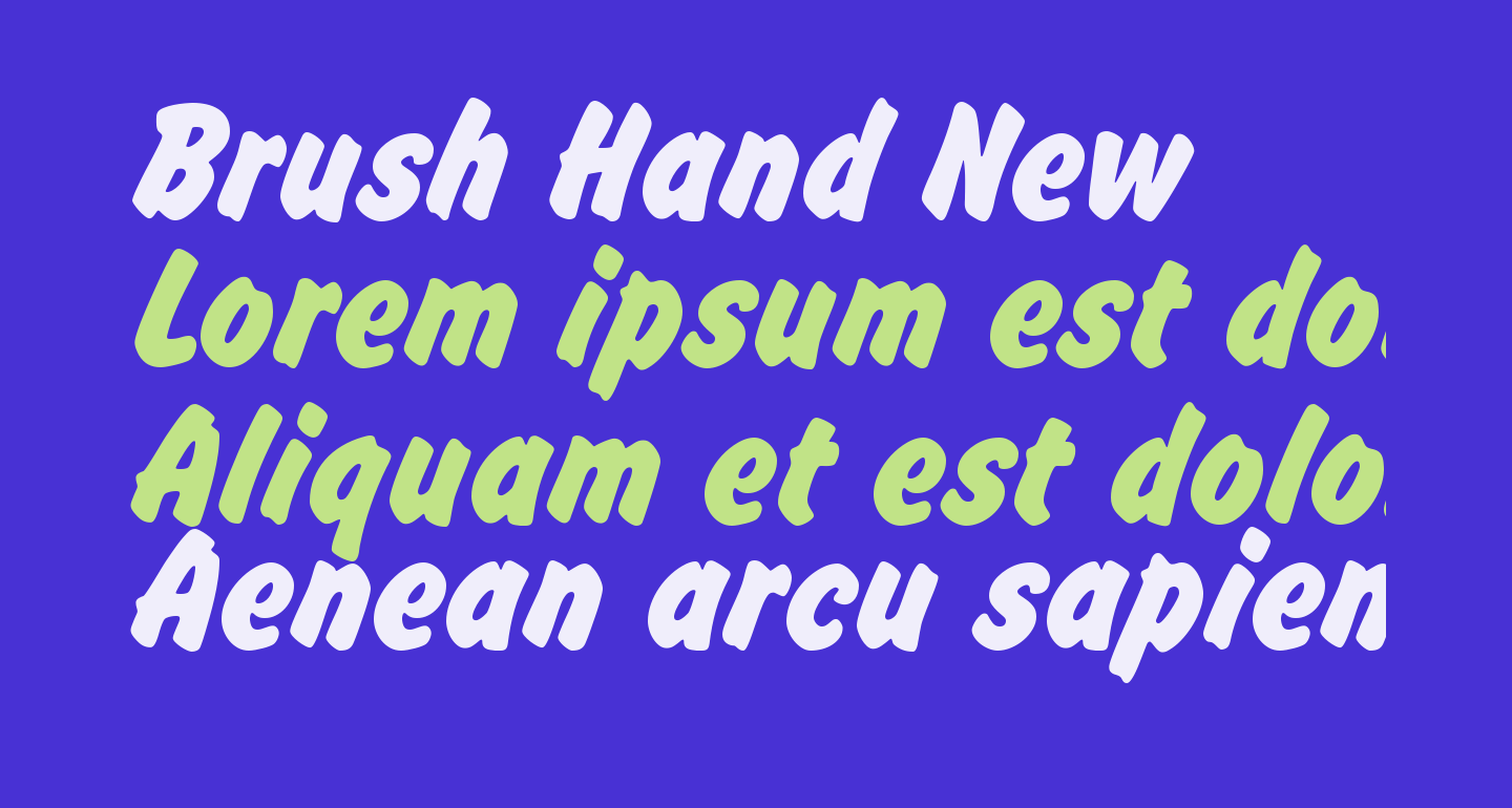 Brush Hand New free Font What Font Is