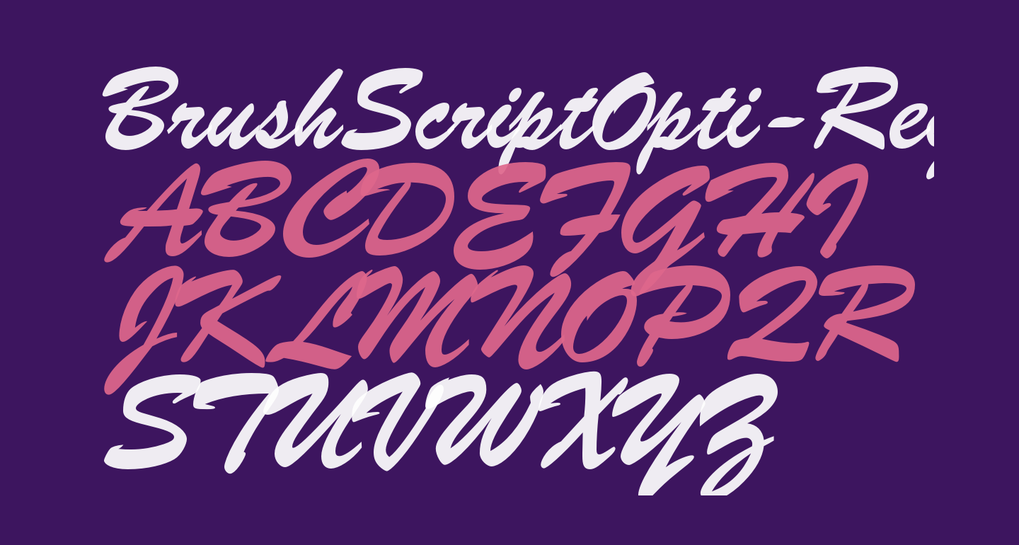 BrushScriptOptiRegular free Font What Font Is