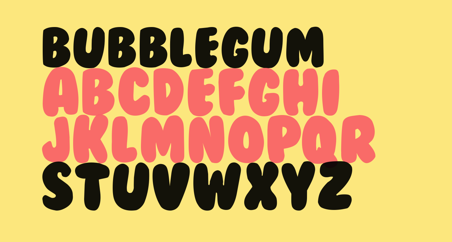 BubbleGum Free Font - What Font Is