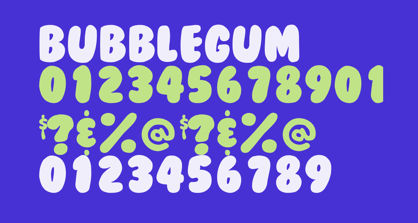 free downloadable bubblegum and din condensed font