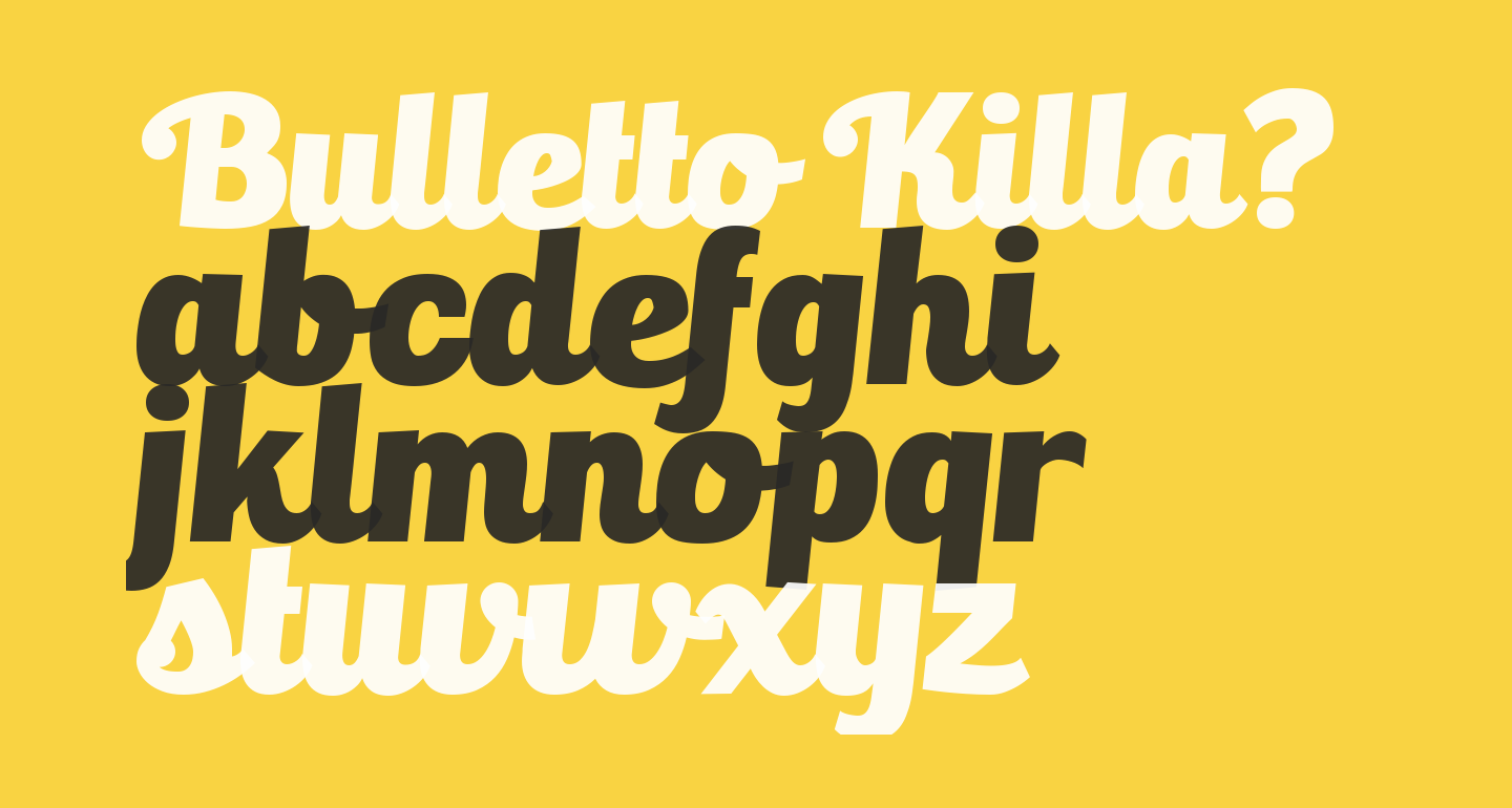 Bulletto Killa? free Font - What Font Is
