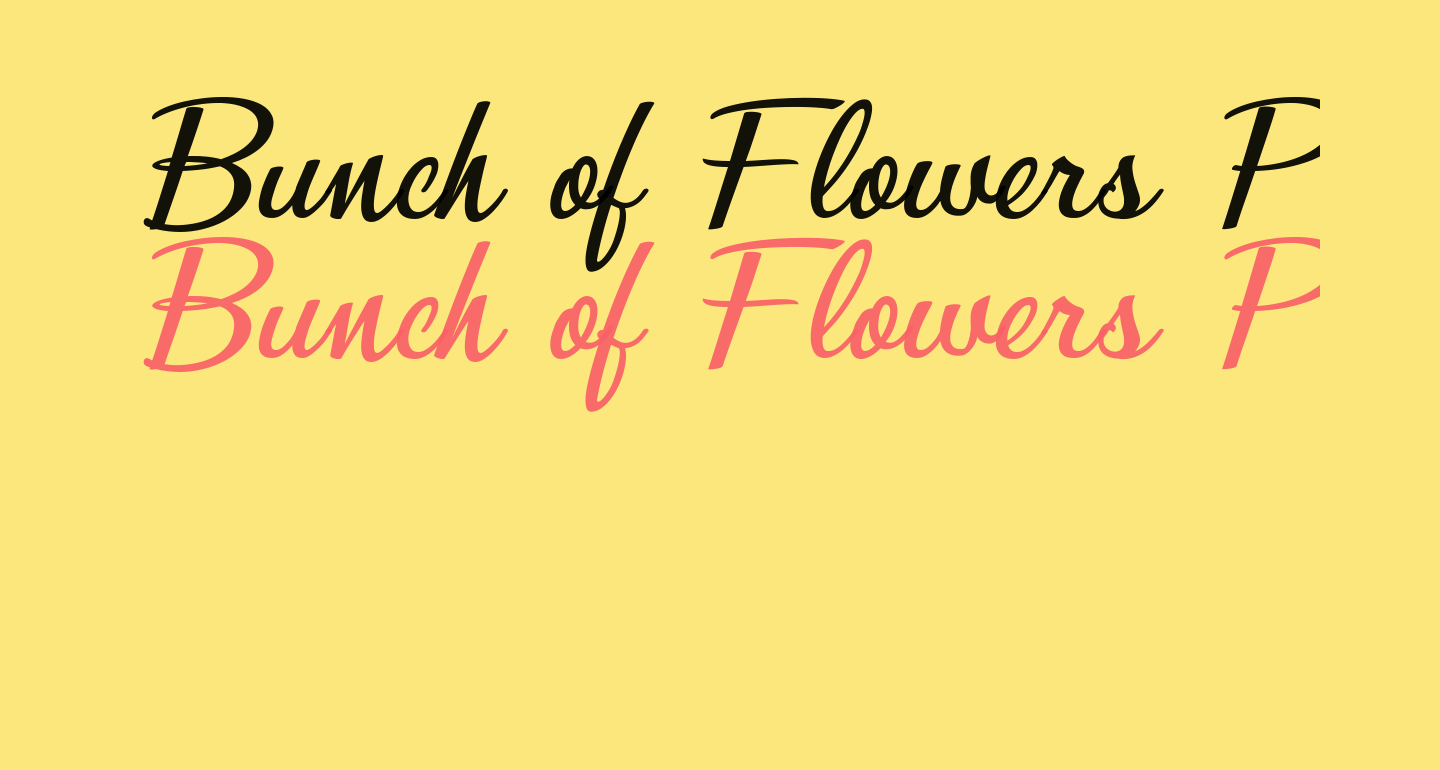 Bunch of Flowers Personal Use Regular free Font What Font Is