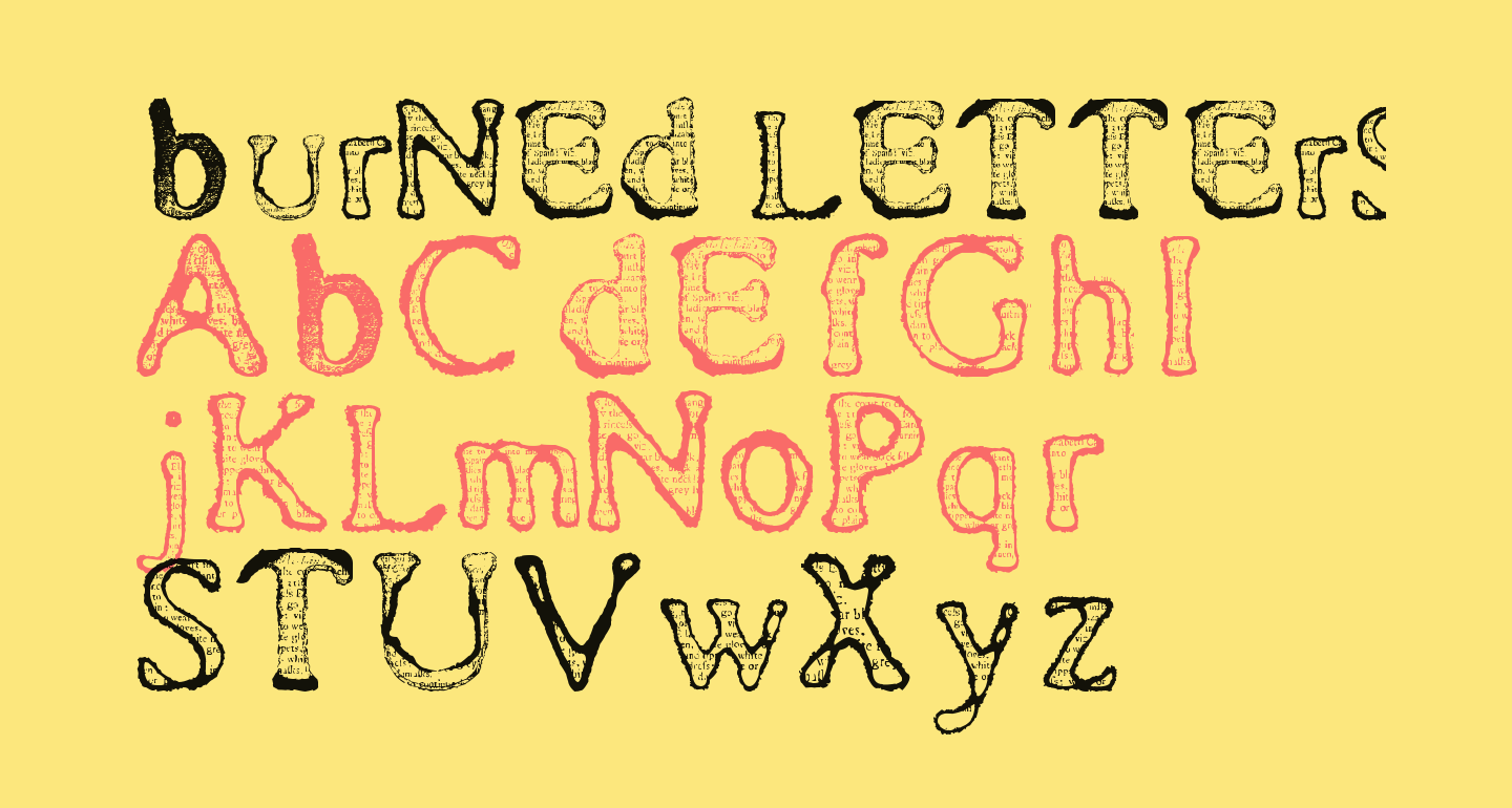 Burned Letters By Marta Van Eck Free Font - What Font Is