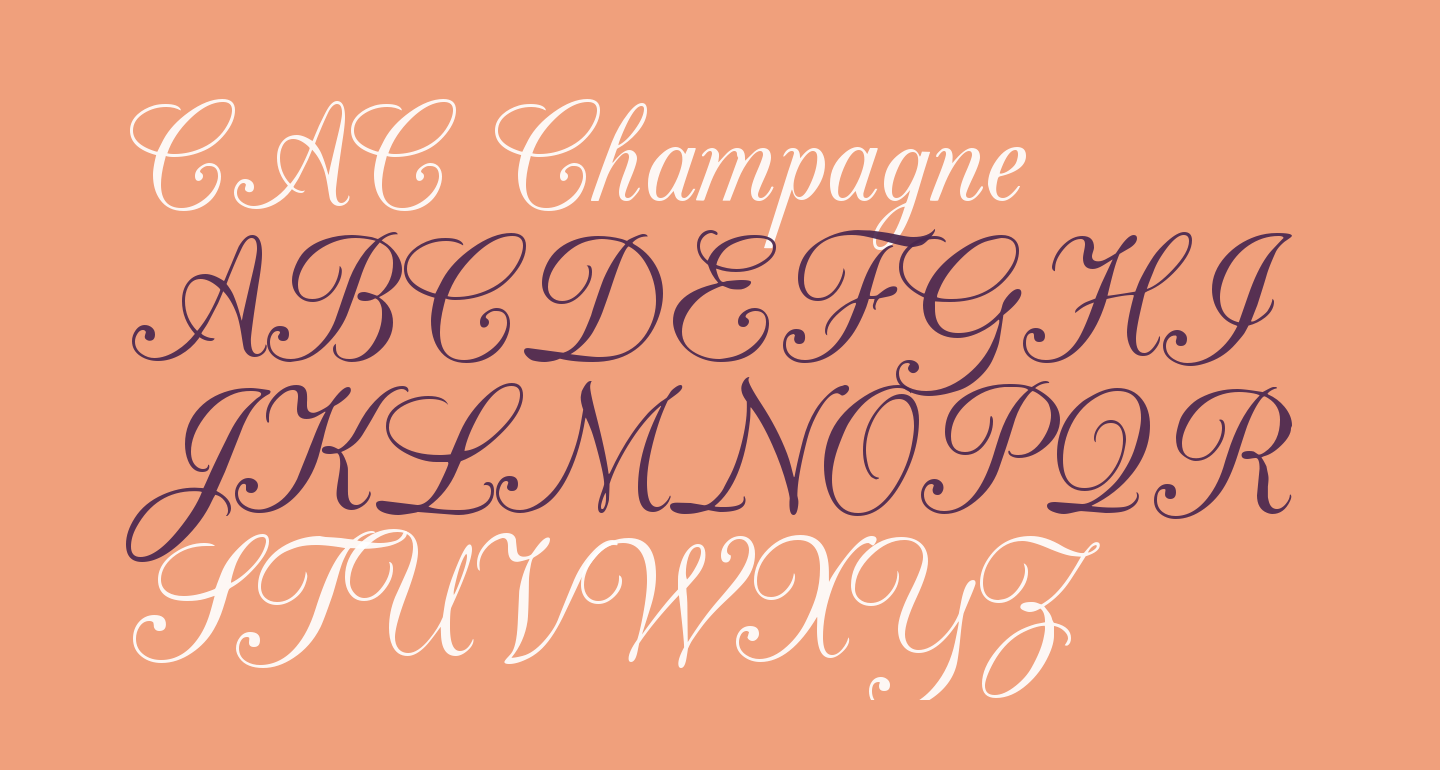 CAC Champagne free Font - What Font Is