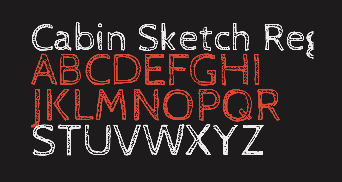 Cabin Sketch Regular Free Font What Font Is