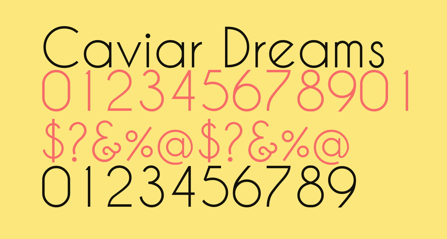 Caviar Dreams free Font - What Font Is