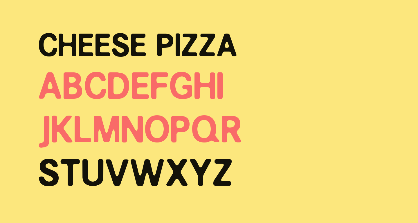 CHEESE PIZZA free Font - What Font Is