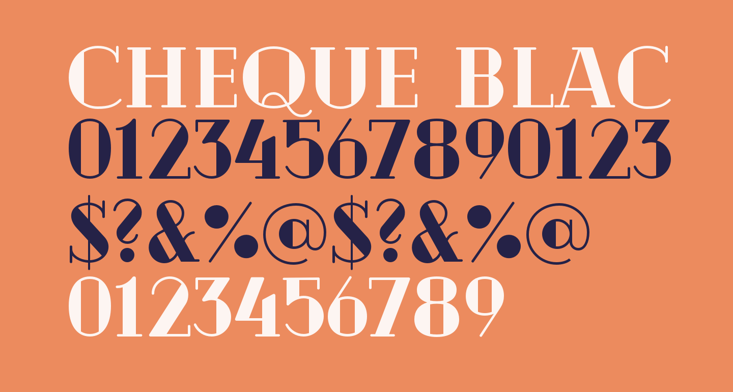 Cheque Black free Font - What Font Is