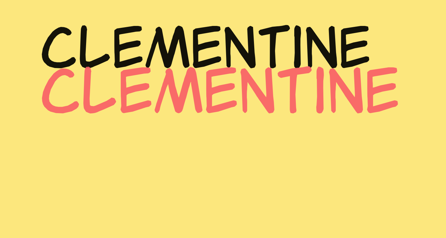 Clementine free Font What Font Is