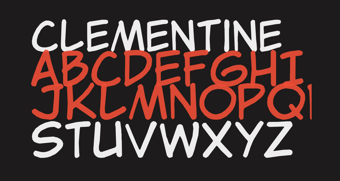 Clementine free Font What Font Is