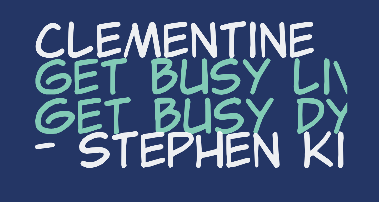 Clementine free Font What Font Is