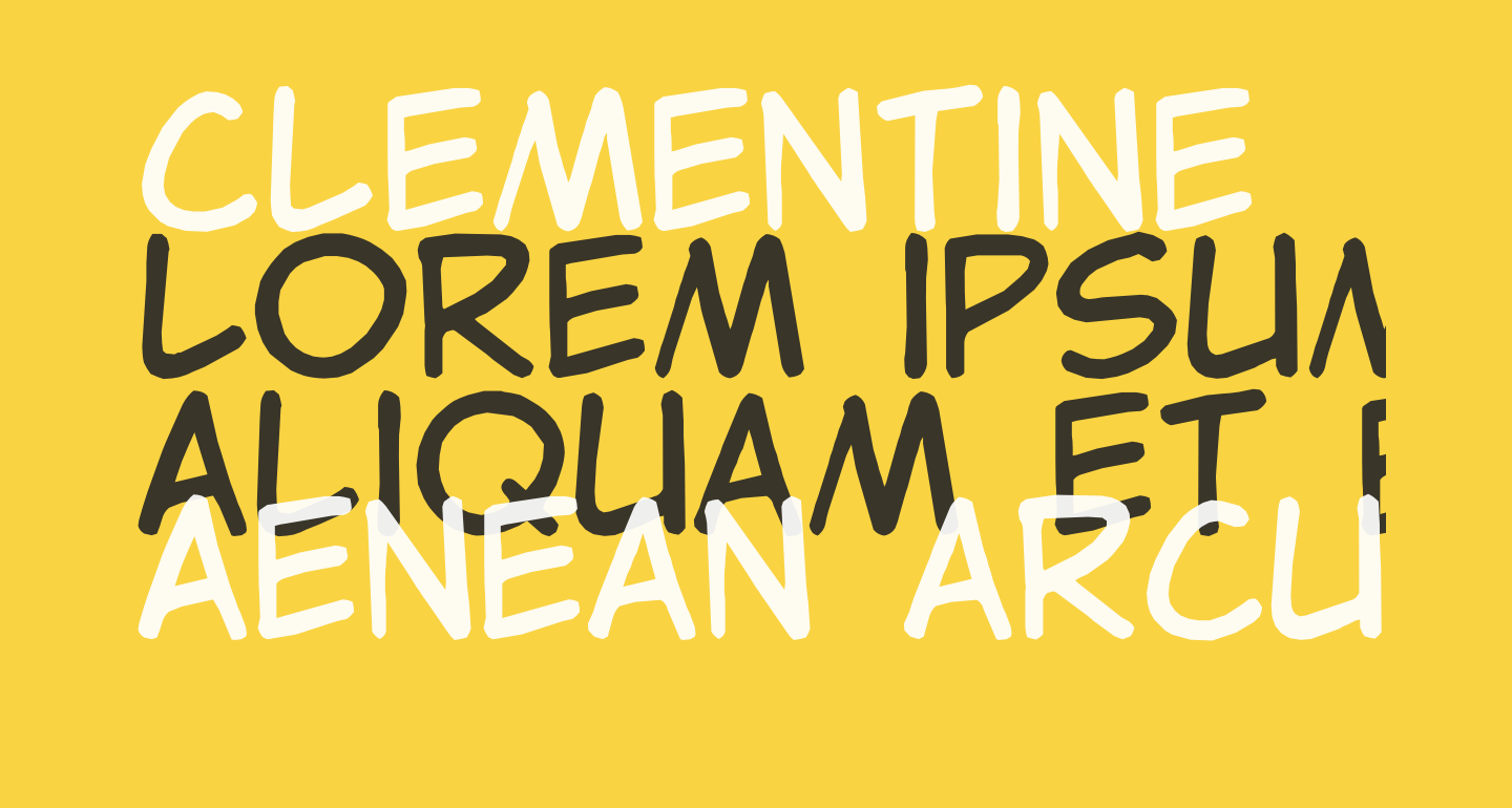 Clementine free Font What Font Is