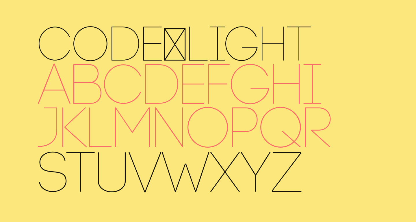 Code Light Font
