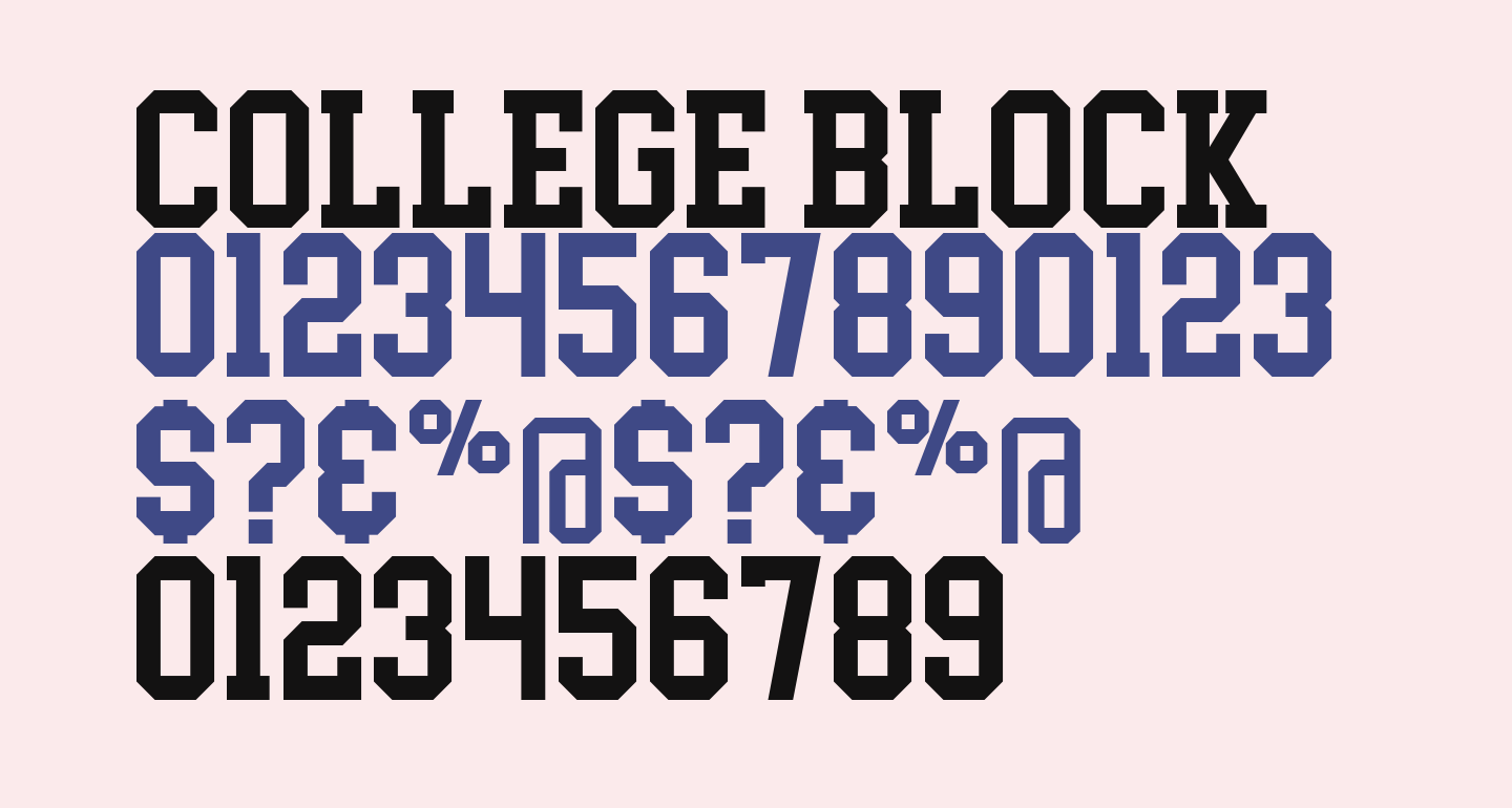 College Block Free Font What Font Is