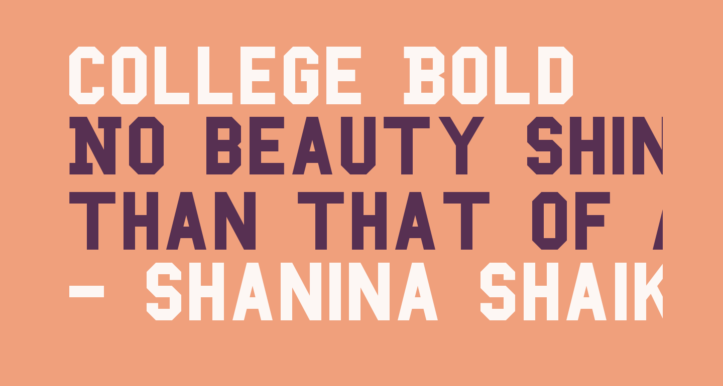 College Bold free Font What Font Is