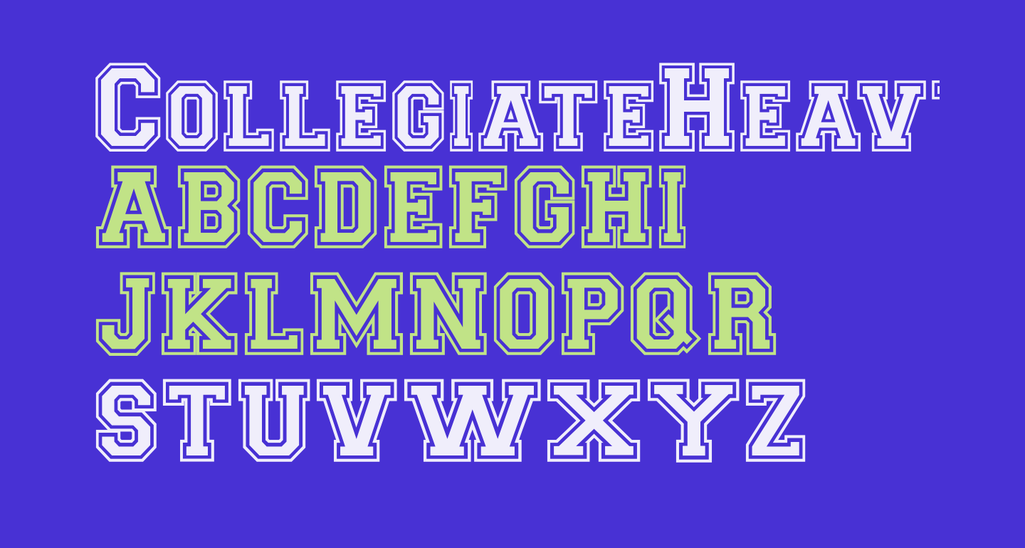 Collegiateheavyoutline Medium Free Font What Font Is