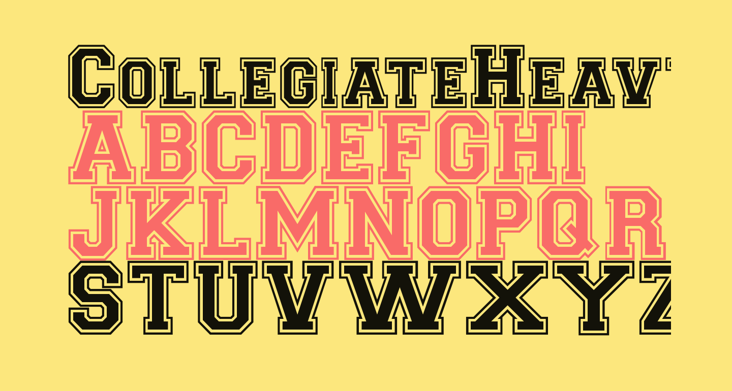 Collegiateheavyoutline Medium Free Font What Font Is