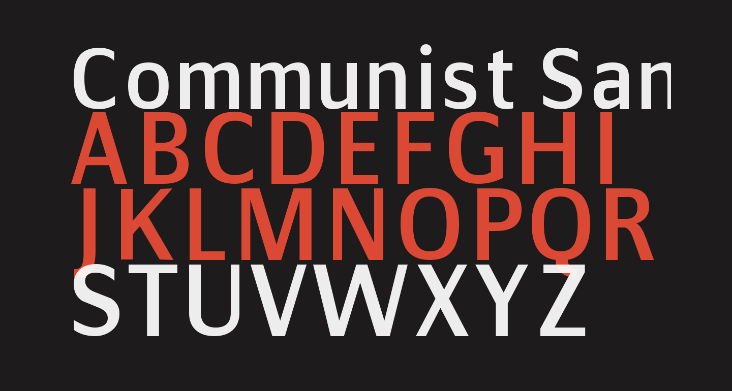 Communist Sans free Font - What Font Is